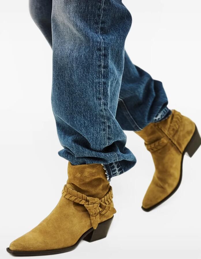 Ba&Sh Lowcowby suede cowboy boots Bruin - Foto 3
