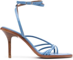 Ba&Sh Cammelie 100mm leather sandals Blauw