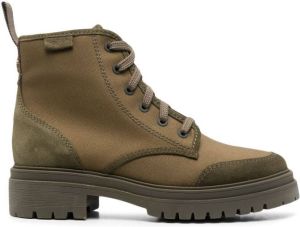 Ba&Sh Leren veterlaarzen Groen