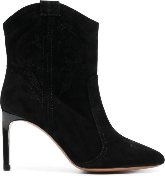 Ba&Sh Suède enkellaarzen Zwart