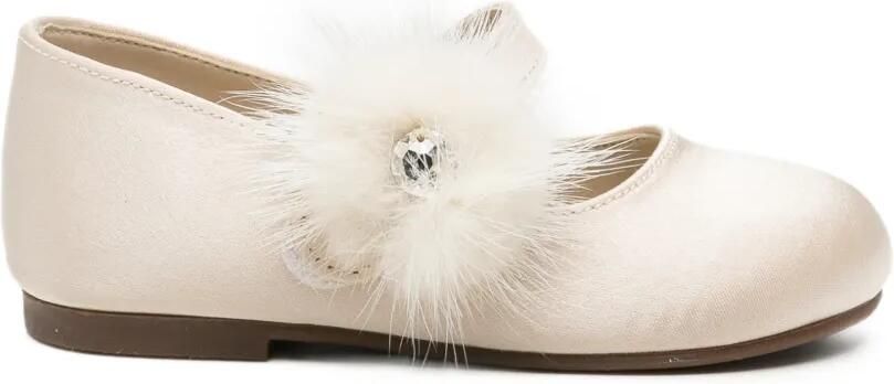 BabyWalker Ballerina's met afwerking Beige