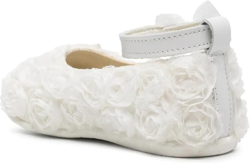 BabyWalker Ballerina's met bloe -applicatie en strik Wit - Foto 2
