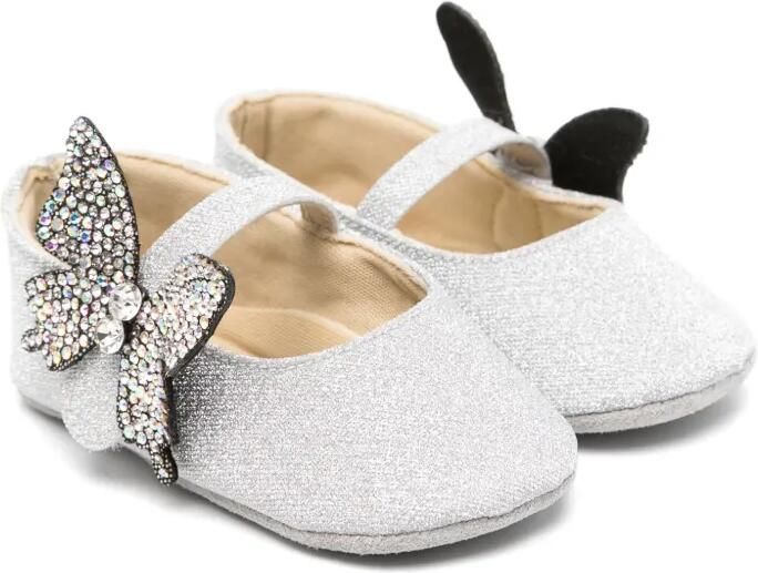 BabyWalker Ballerina's met glitter Zilver