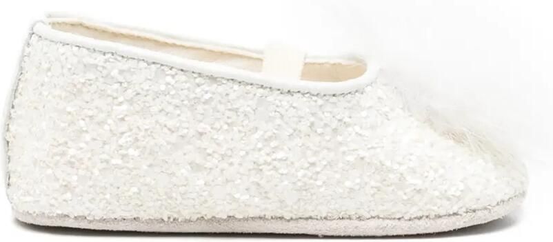 BabyWalker Ballerina's met pompon Beige