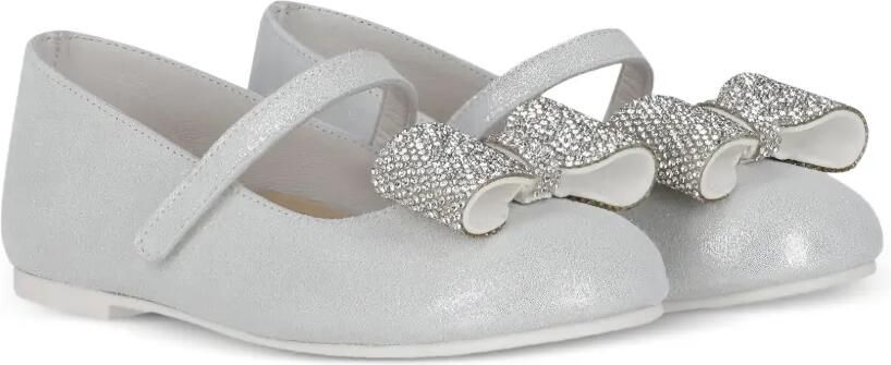 BabyWalker Ballerina's met strikdetail Zilver