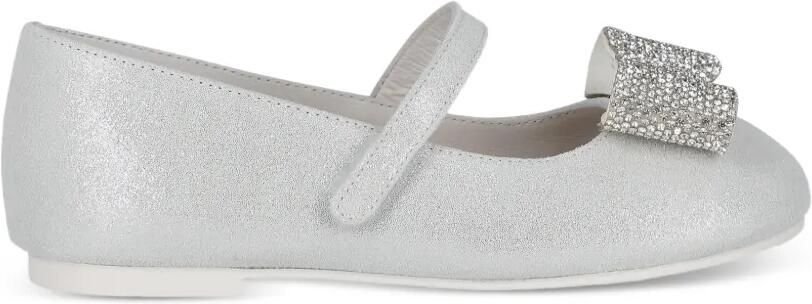 BabyWalker Ballerina's met strikdetail Zilver