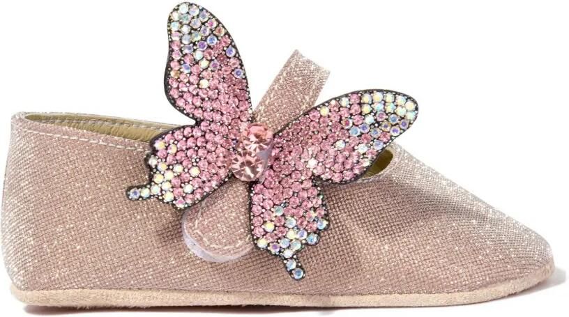 BabyWalker Ballerina's met vlinder en glitters Roze