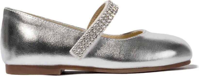 BabyWalker Ballerina's verfraaid met kristallen Zilver