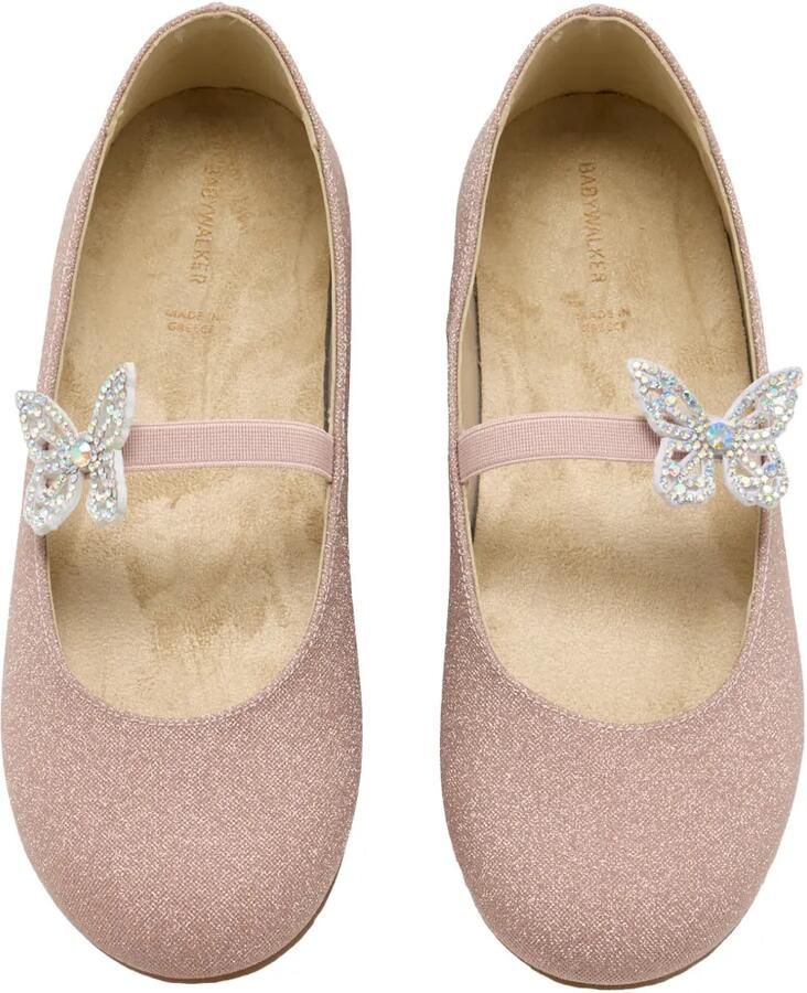 BabyWalker Ballerina's verfraaid met vlinders Roze - Foto 2