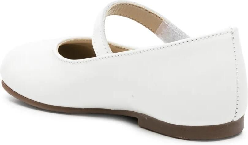 BabyWalker Leren ballerina's met kristallen Wit - Foto 2