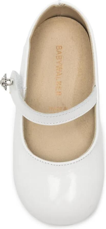 BabyWalker Leren ballerina's met kristallen Wit - Foto 3