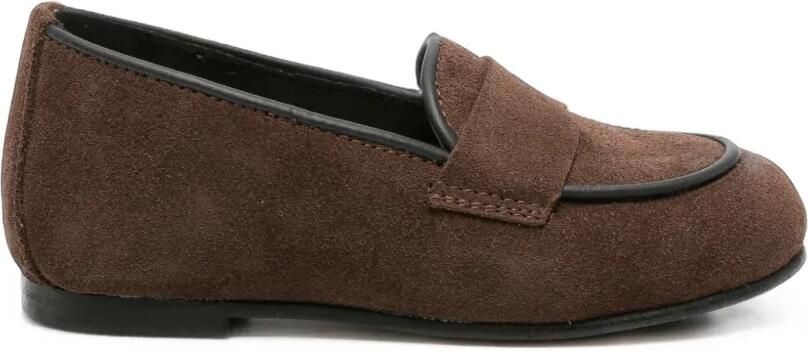 BabyWalker Loafers met suède afwerking Bruin
