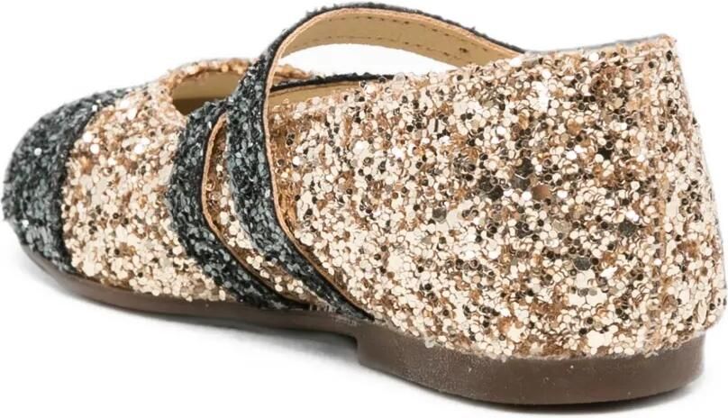 BabyWalker Mary Jane ballerina's verfraaid met glitters Goud - Foto 2