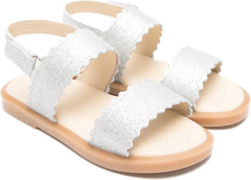 BabyWalker Sandalen met gewelfd bandje Zilver