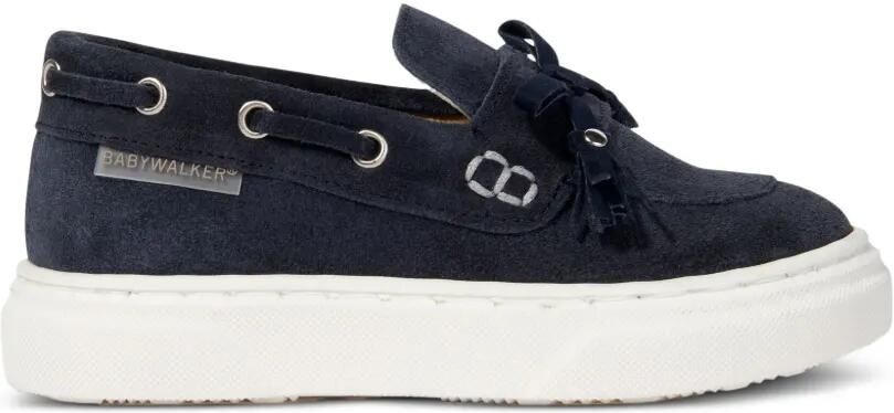 BabyWalker Suède loafers met strik NAVY