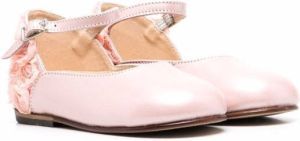 BabyWalker Ballerina's met bloemapplicatie Roze