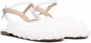 BabyWalker Ballerina's met bloemenpatch Wit