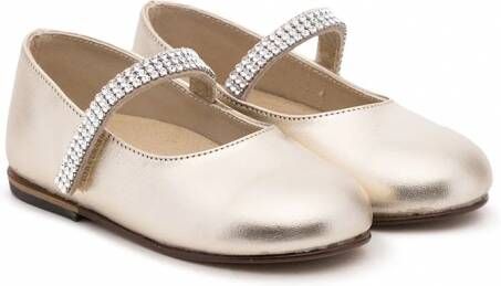 BabyWalker Ballerina's verfraaid met kristallen Goud