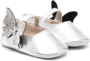 BabyWalker Ballerina's met vlinderdetail Zilver