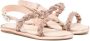 BabyWalker Gevlochten sandalen verfraaid met kristallen Roze - Thumbnail 1