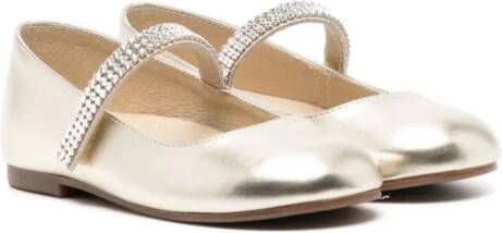 BabyWalker Metallic ballerina's verfraaid met kristallen Goud