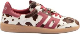 BACK 70 Cloud cow-print heart-charm sneakers Beige