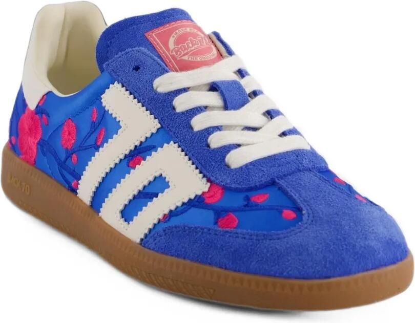 BACK 70 Ghost sneakers met geborduurde bloemen Blauw - Foto 3