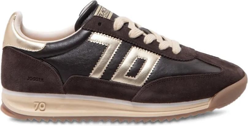 BACK 70 Jogger nappa leren sneakers Bruin