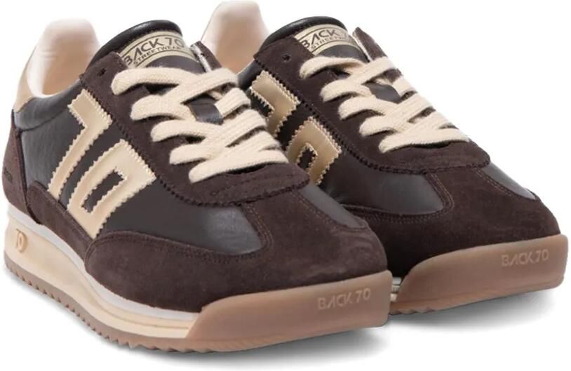 BACK 70 Jogger nappa leren sneakers Bruin - Foto 2