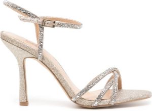 Badgley Mischka Sandalen verfraaid met kristallen Goud