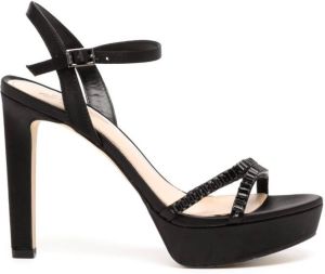 Badgley Mischka Sandalen verfraaid met kralen Zwart