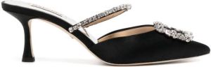 Badgley Mischka Muiltjes met kristallen Zwart