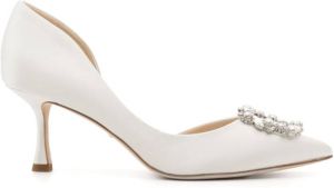Badgley Mischka Pumps verfraaid met kristallen Wit
