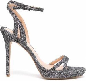 Badgley Mischka Arianna glinsterende sandalen Zwart