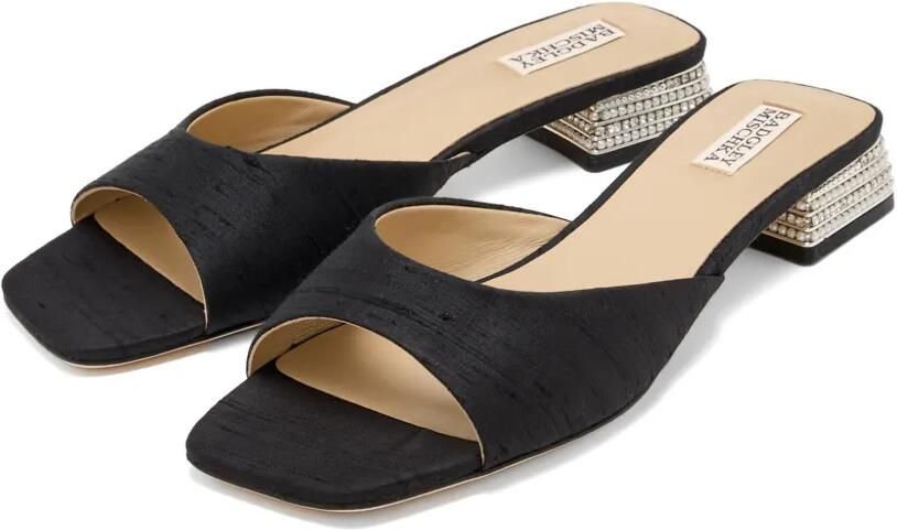 Badgley Mischka Oahu zijden sandalen verfraaid met kristallen Zwart - Foto 3
