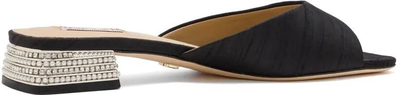 Badgley Mischka Oahu zijden sandalen verfraaid met kristallen Zwart - Foto 4