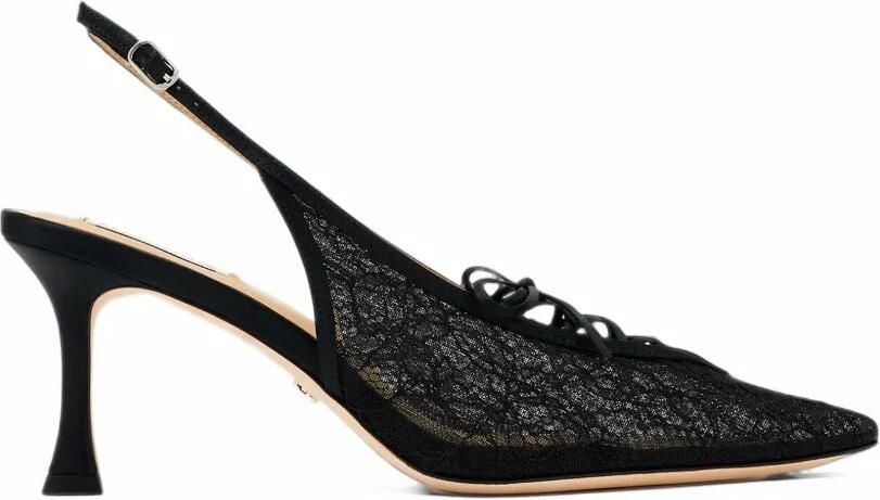 Badgley Mischka Raine slingback pumps met veters Zwart