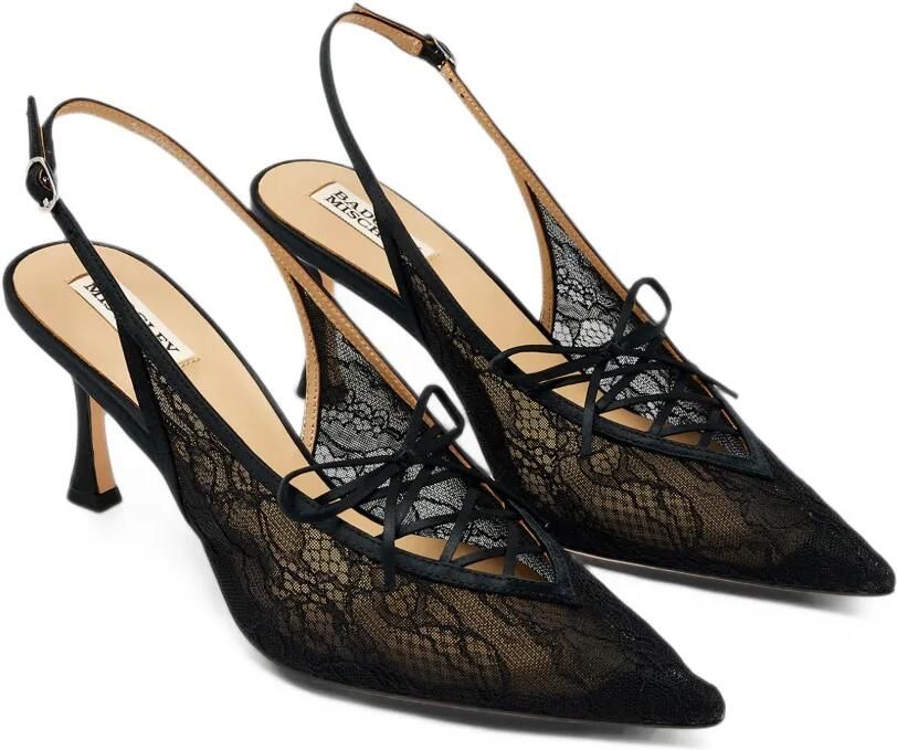 Badgley Mischka Raine slingback pumps met veters Zwart - Foto 3