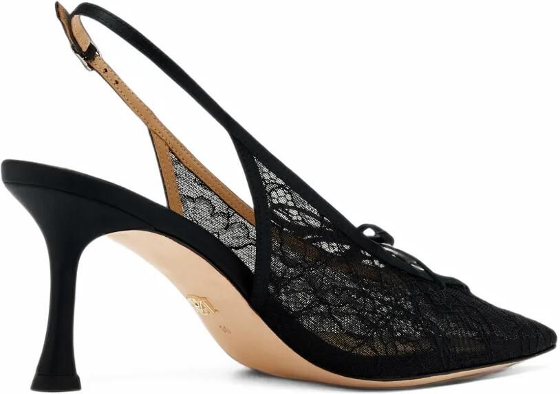 Badgley Mischka Raine slingback pumps met veters Zwart - Foto 4