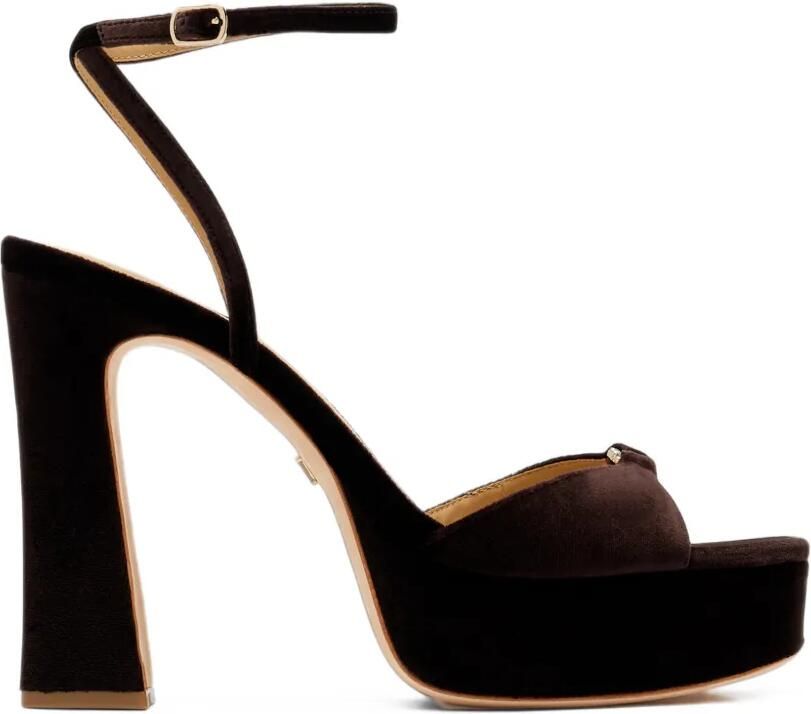 Badgley Mischka Romina sandalen met plateauzool en verfraaid met kristallen Bruin