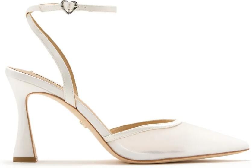 Badgley Mischka Yordan mesh pumps met puntige neus Wit