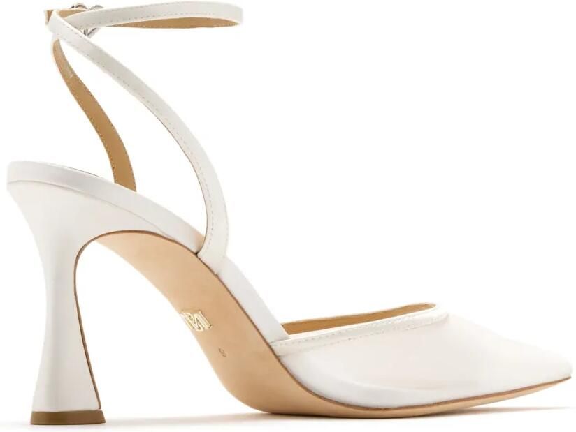 Badgley Mischka Yordan mesh pumps met puntige neus Wit - Foto 4
