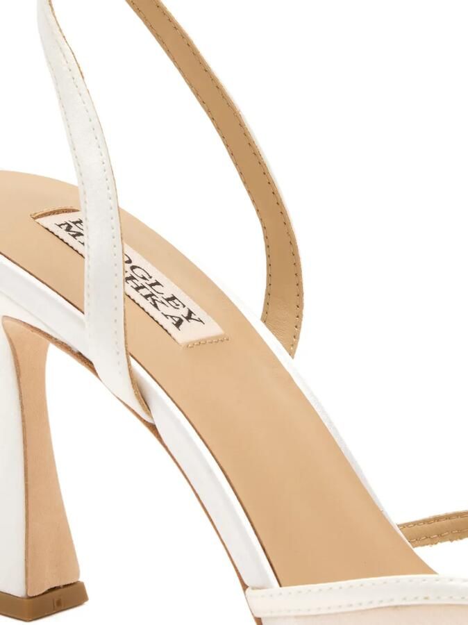 Badgley Mischka Yordan mesh pumps met puntige neus Wit - Foto 2