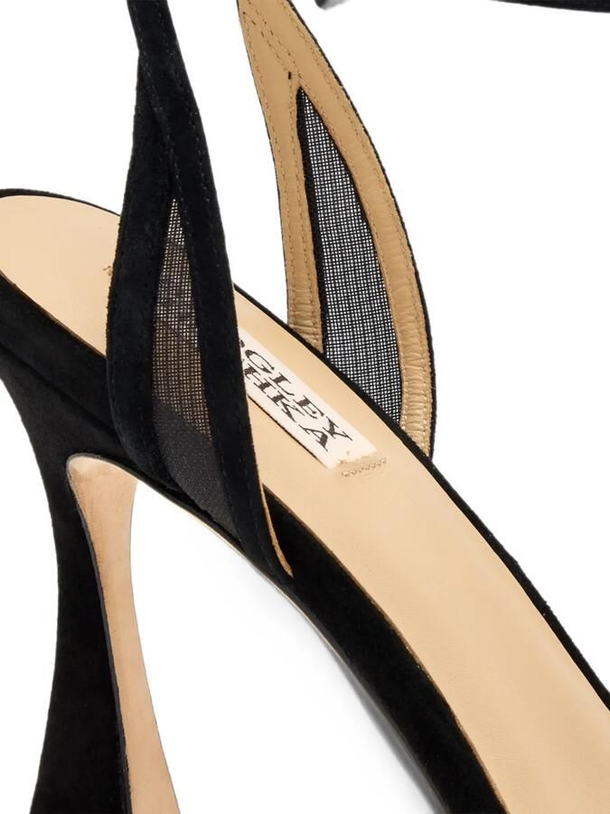 Badgley Mischka Ysabel suède sandalen met mesh vlak Zwart - Foto 3