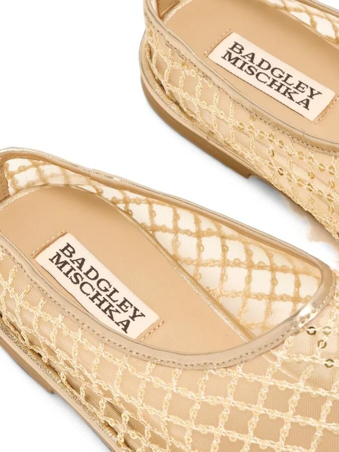 Badgley Mischka Yumi muiltjes verfraaid met pailletten Goud - Foto 2