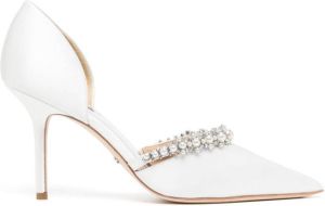 Badgley Mischka Pumps verfraaid met kristallen Wit