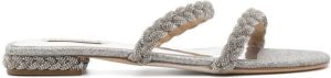 Badgley Mischka Sandalen verfraaid met kristallen Zilver