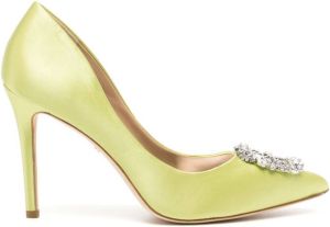 Badgley Mischka Pumps verfraaid met kristallen Groen