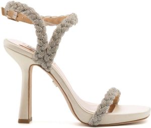 Badgley Mischka Fennel sandalen verfraaid met kristallen Wit