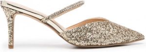 Badgley Mischka Jan muiltjes met puntige neus Goud